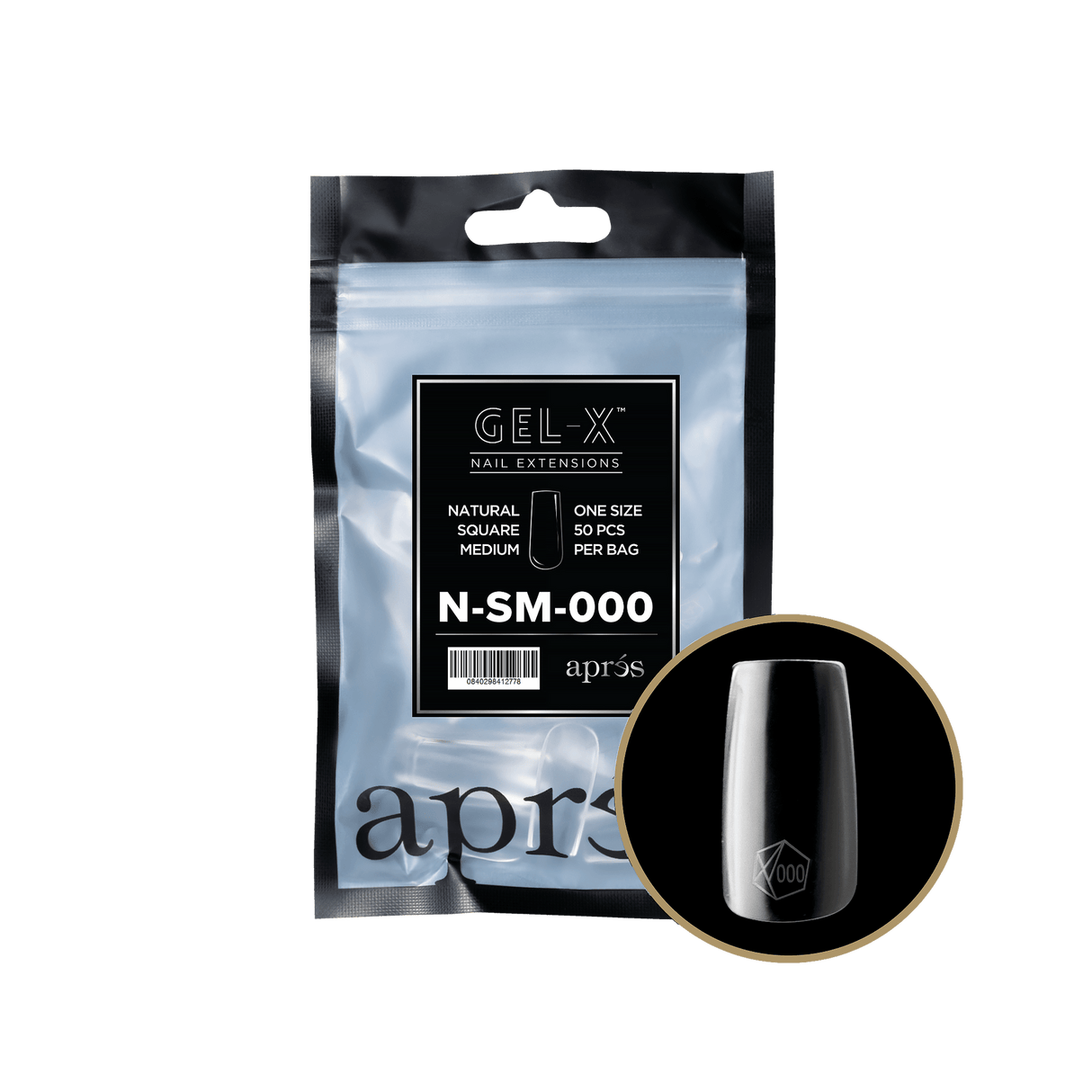 Apres Refill Bags (50pcs) Natural Square Medium