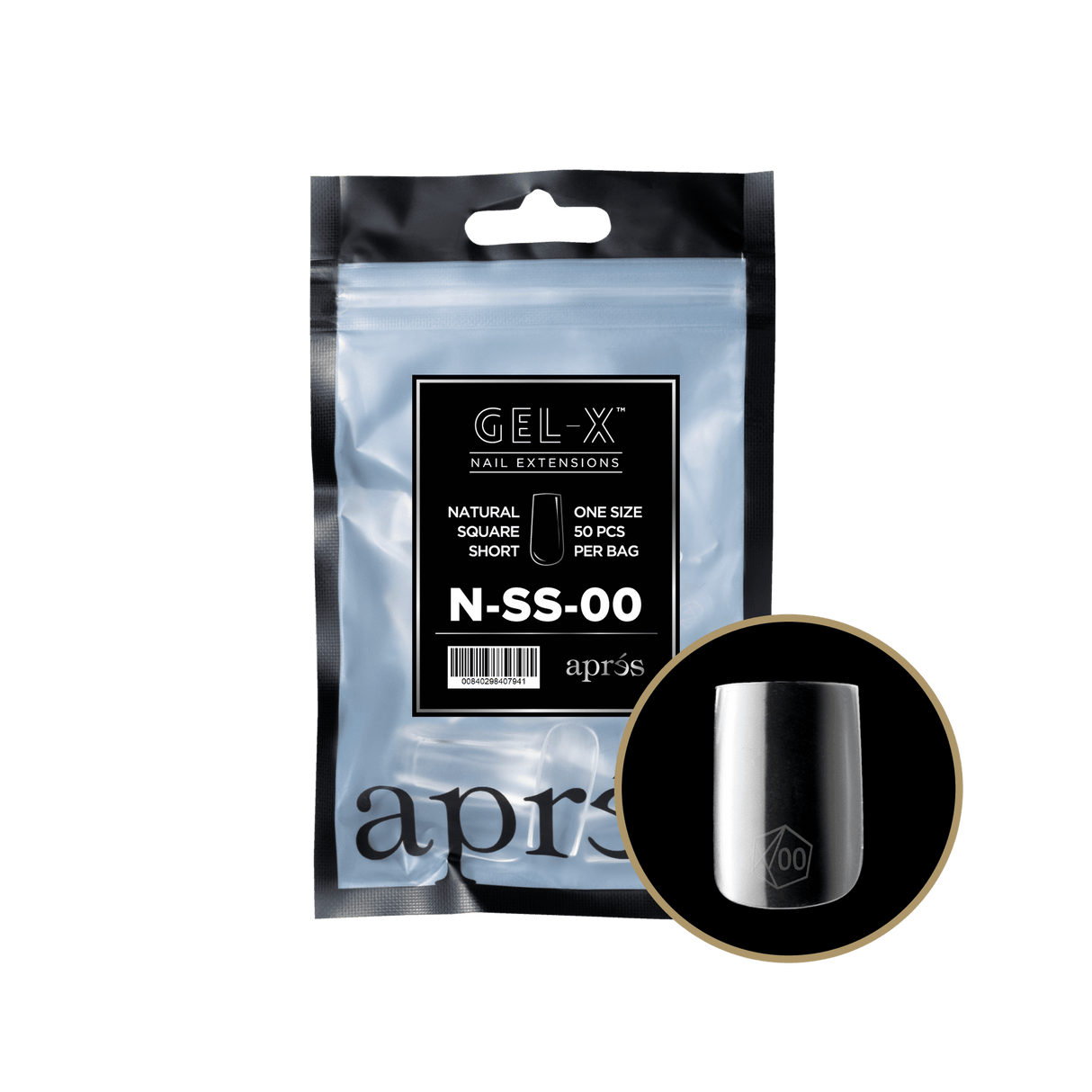 Apres Refill Bags (50pcs) Natural Square Short Tips