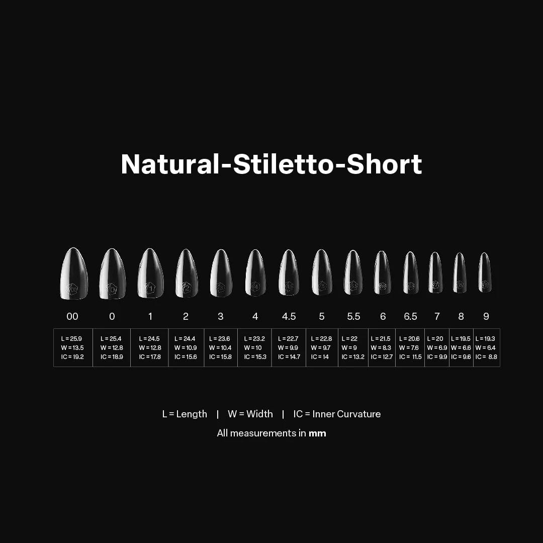 Apres Gel X™ Box of 600pc 2.0 Natural Stiletto Short Tips