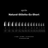 Apres Gel X™ Box of 280pcs Natural Stiletto Extra Short Tips Mini