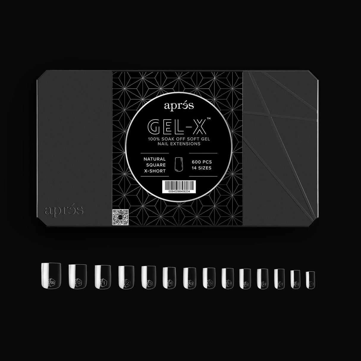 Apres Gel X™ Box of 600pc 2.0 Natural Square Extra Short Tips