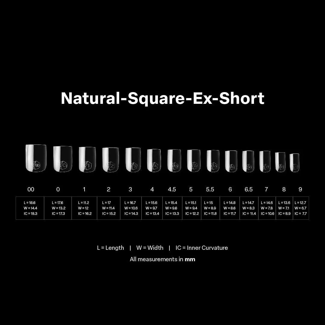 Apres Gel X™ Box of 600pc 2.0 Natural Square Extra Short Tips