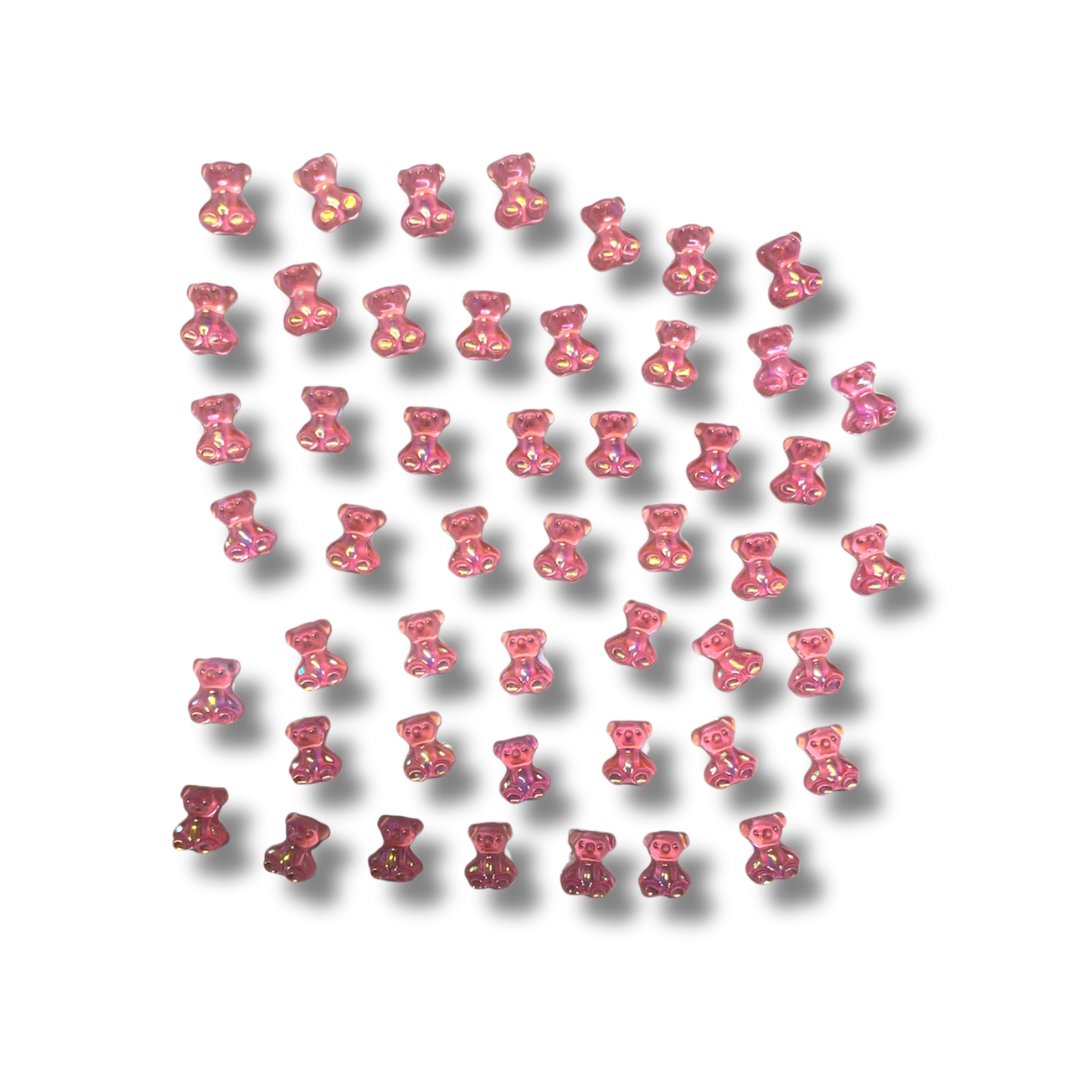 JNBS Nail Charm 3D Kawaii Aurora Gummy Bear (50pcs)