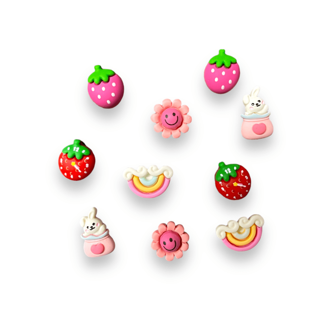 JNBS Nail Charm Kawaii Floral Strawberry Dreams 7151