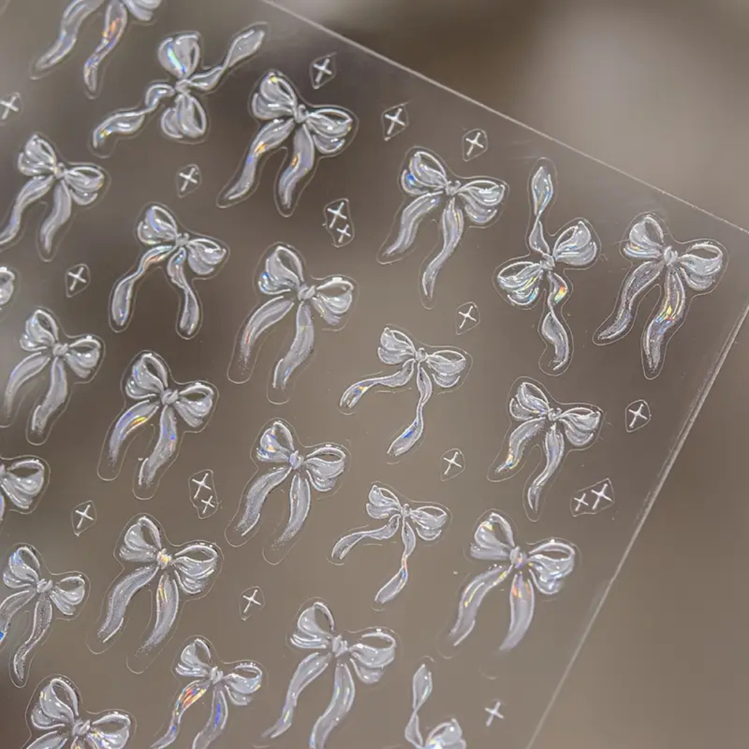 JNBS Nail Sticker Glitter Bow