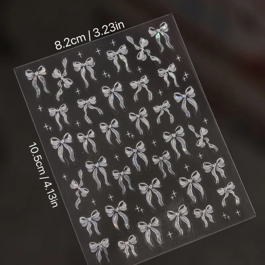 JNBS Nail Sticker Glitter Bow