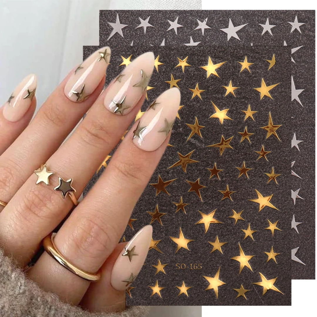 JNBS Nail Sticker Gold & Silver Star SO-165