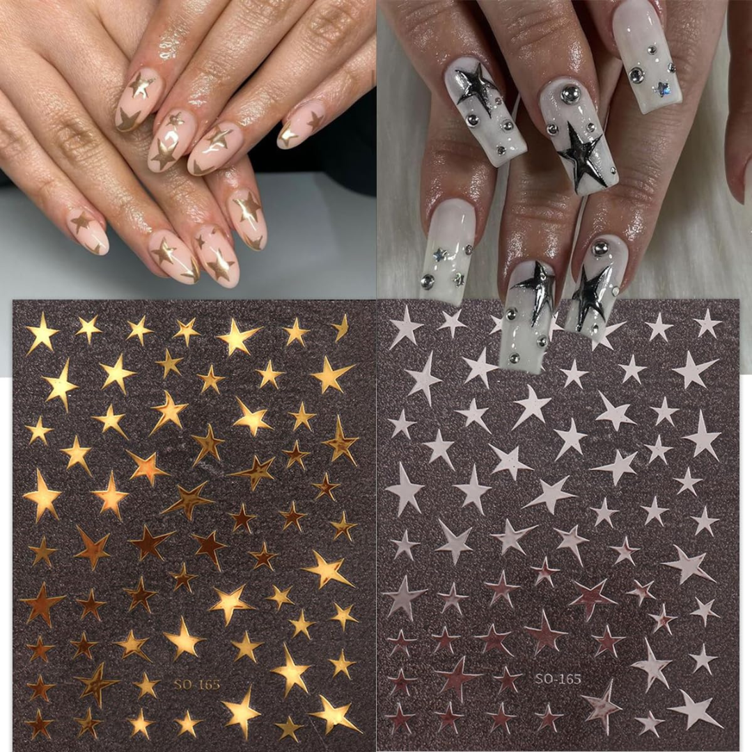 JNBS Nail Sticker Gold & Silver Star SO-165