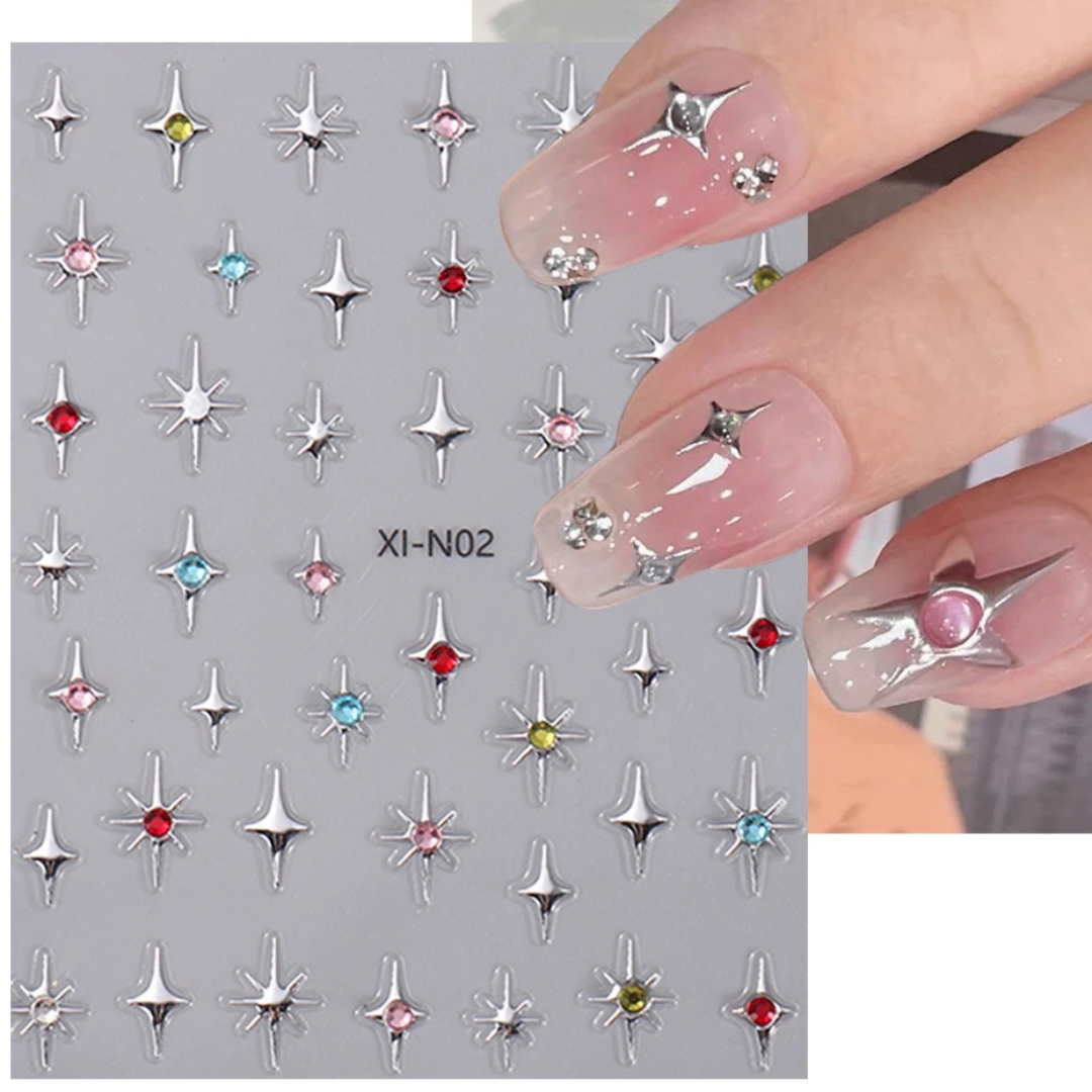 JNBS Nail Sticker Sparkling Starburst XI-N02