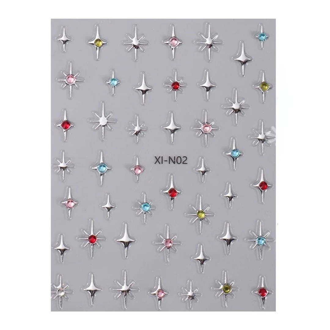 JNBS Nail Sticker Sparkling Starburst XI-N02