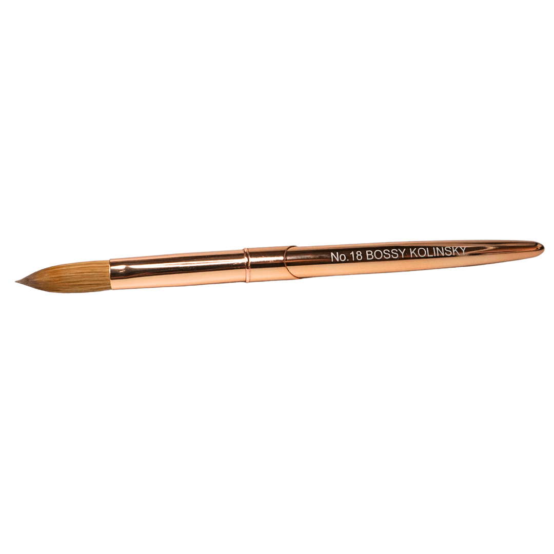 BOSSY Acrylic Brush Gold Premium Kolinsky