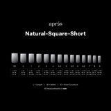 Apres Gel X™ Ombre Box of 210pcs Natural Square Short Tips