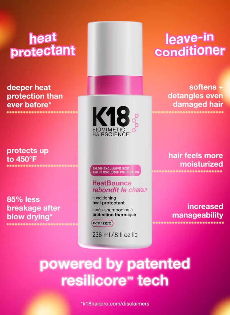 K18 Biomimetic Hairscience Heat Bounce Conditioning Heat Protectant 8 fl. oz.
