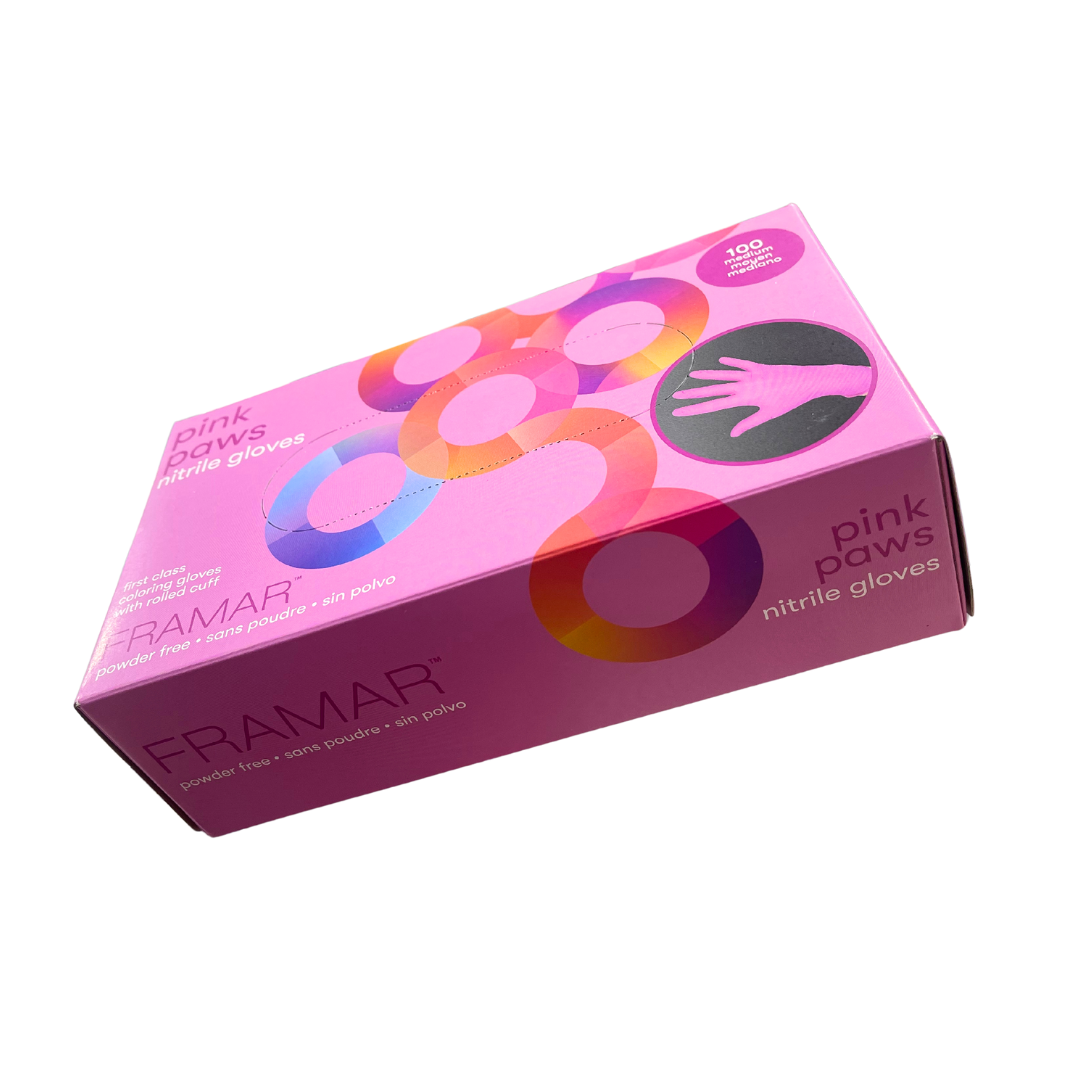 Nitrile Gloves Pink Paws Framar (3 Sizes)