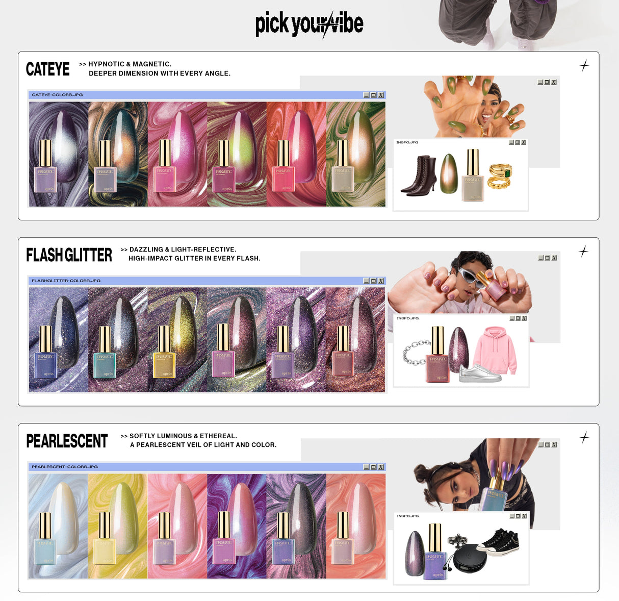 Prismatic 18pcs Gel Couleur Set (HEMA/TPO/TMPTA-Free)