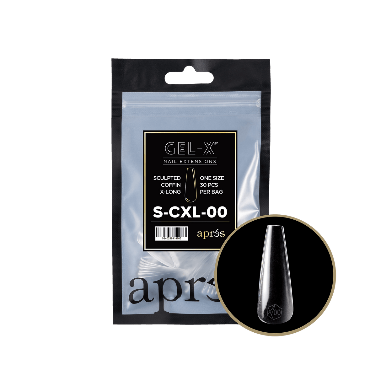 Apres Refill Bags (25pcs) Sculpted Coffin Extra Long Tips