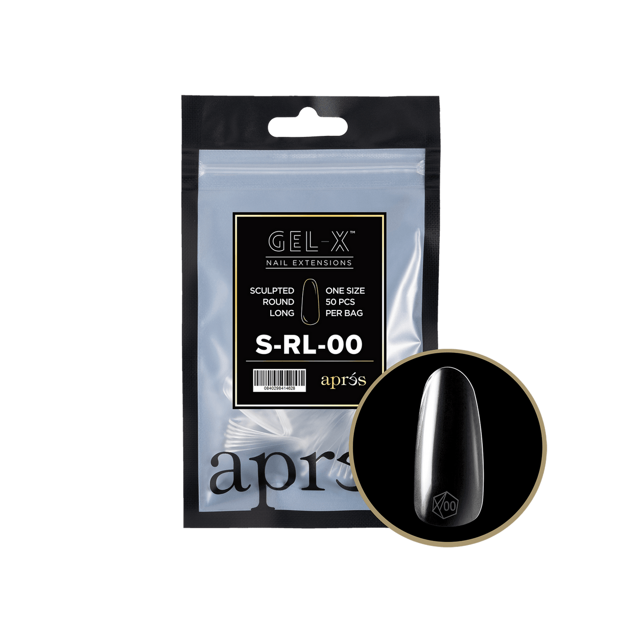 Apres Gel X™ Refill Bags (50pcs) Sculpted Round Long Tips