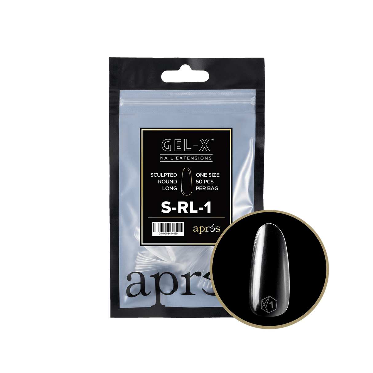 Apres Gel X™ Refill Bags (50pcs) Sculpted Round Long Tips