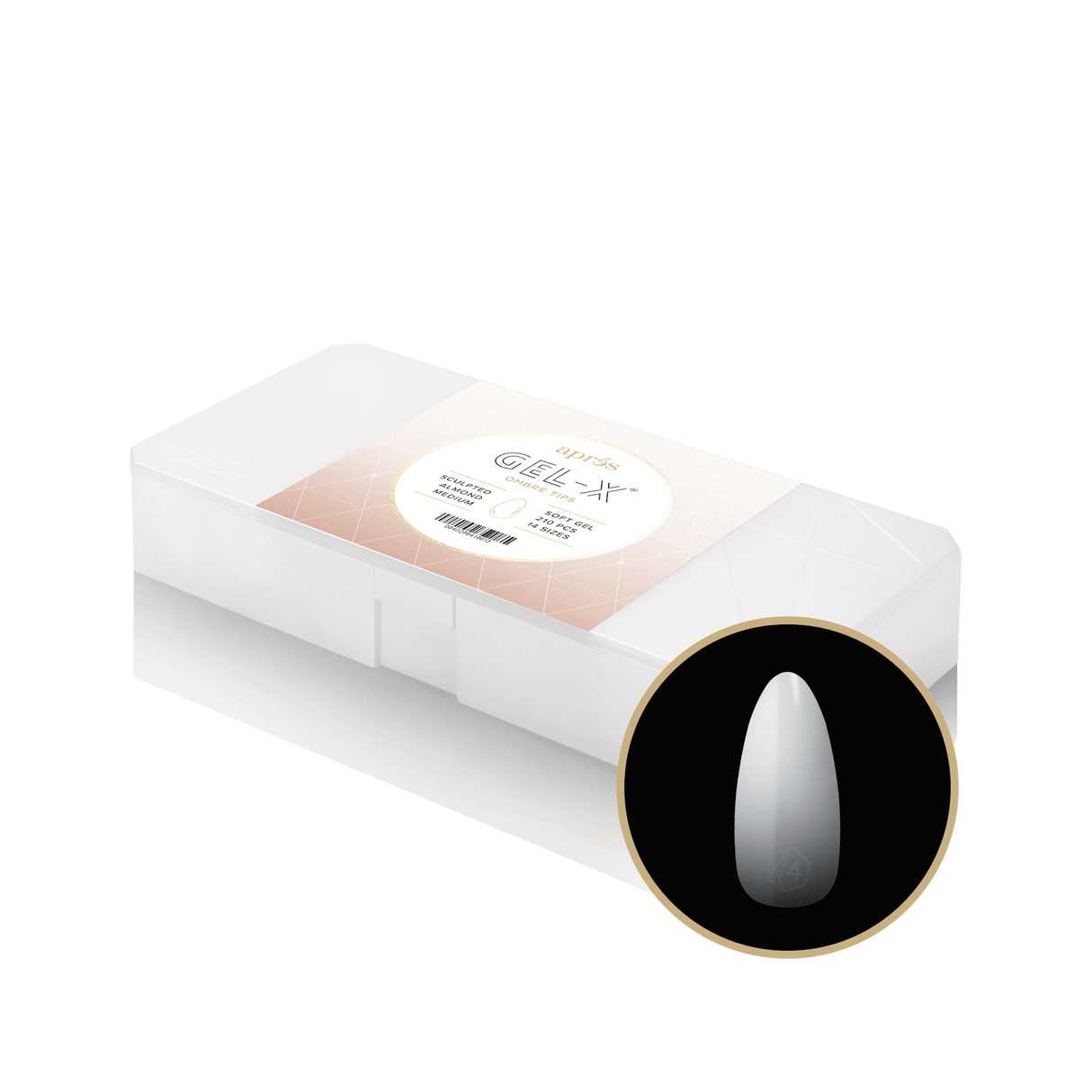 Apres Gel X™ Ombre Box of 210pcs Sculpted Almond Medium Tips