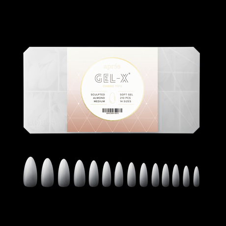 Apres Gel X™ Ombre Box of 210pcs Sculpted Almond Medium Tips