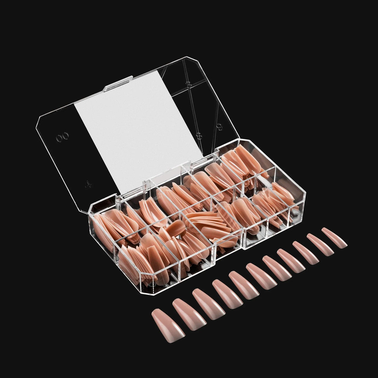 Apres Gel X™ NEUTRALS  Box of 150pcs Lila Sculpted Coffin Long Tips