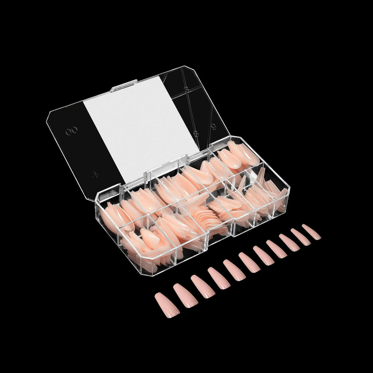 Apres Gel X™ NEUTRALS Box of 150pcs Chloe Sculpted Coffin Long Tips
