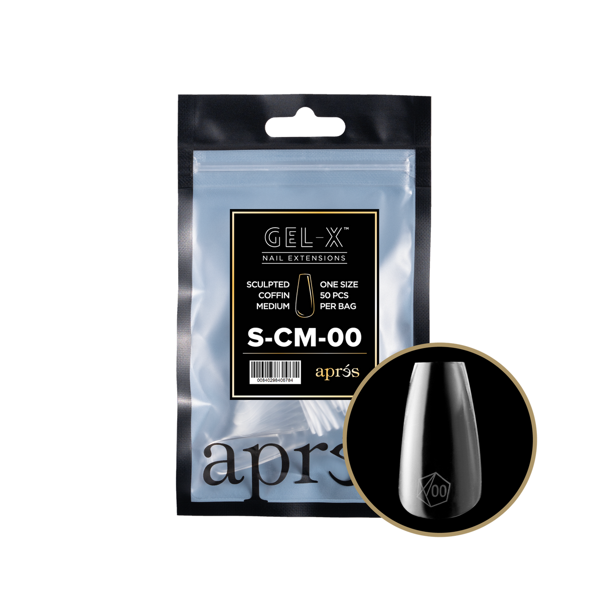 Apres Refill Bags (50pcs) Sculpted Coffin Medium
