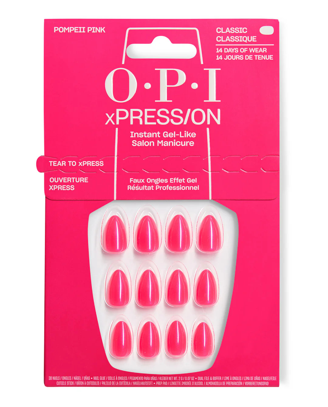 OPI xPRESS/ON Iconic Shades (Short) Pompeii Pink ANS067S