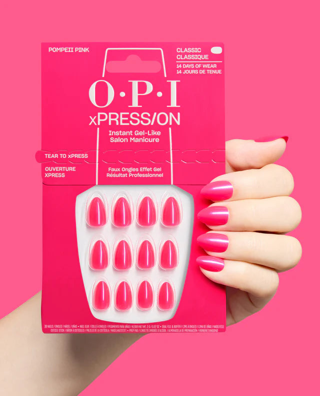 OPI xPRESS/ON Iconic Shades (Short) Pompeii Pink ANS067S
