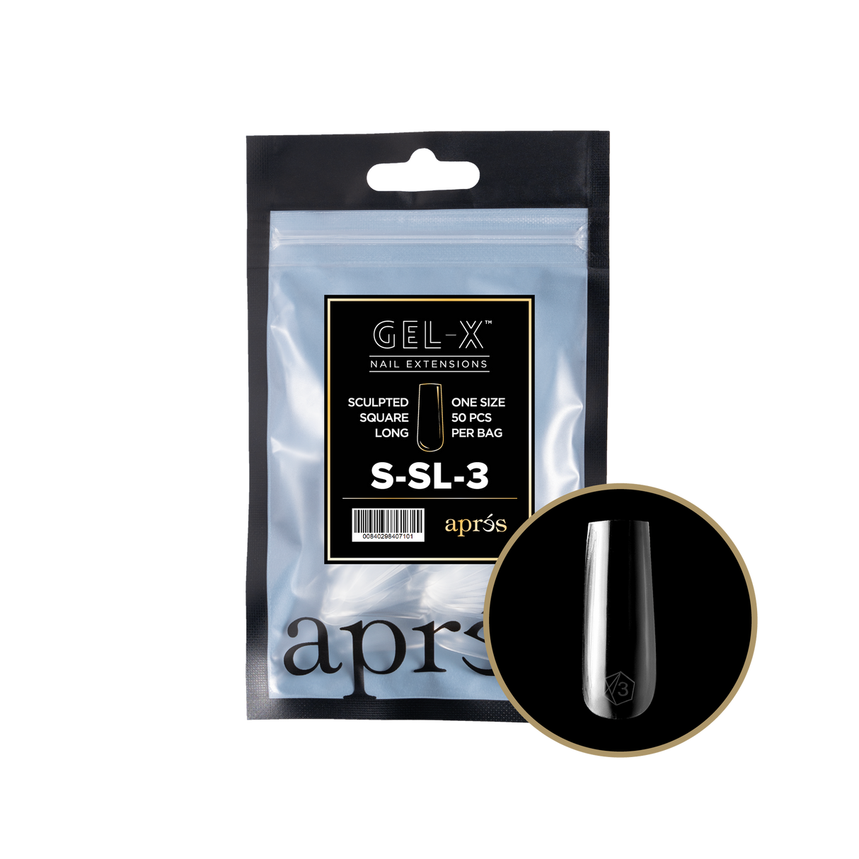 Apres Refill Bags (50pcs) Sculpted Square Long Tips