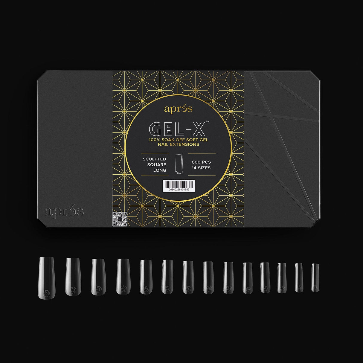Apres Gel X™ Box of 600pcs / 420pcs 2.0 Sculpted Square Tips