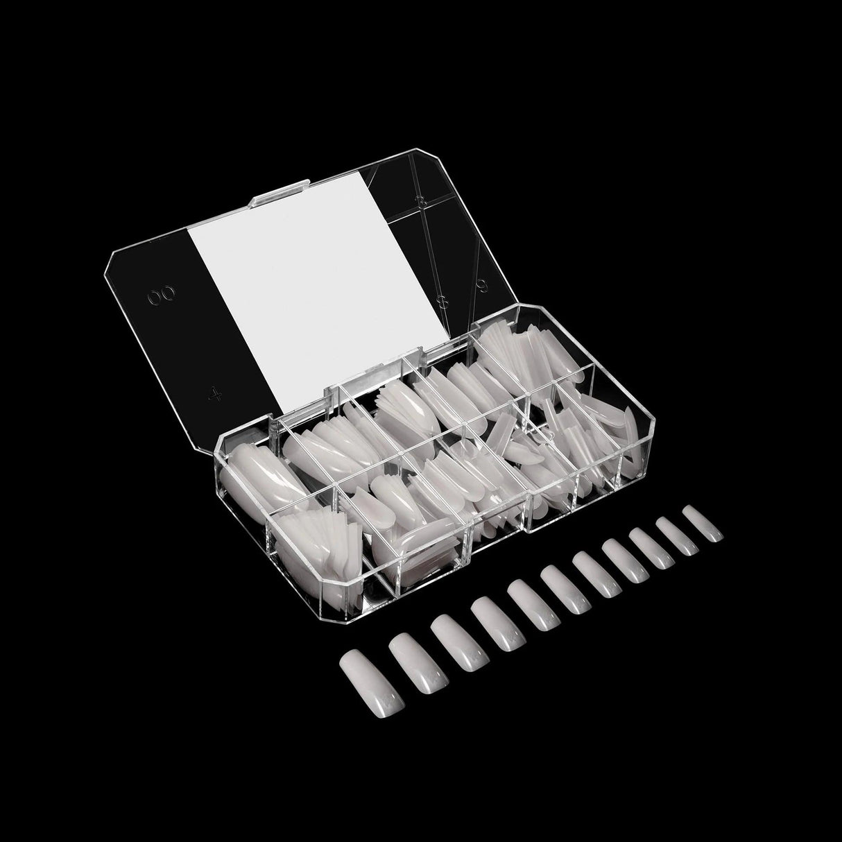 Apres Gel X™ NEUTRALS Box of 150pcs Whitney Sculpted Square Long Tips