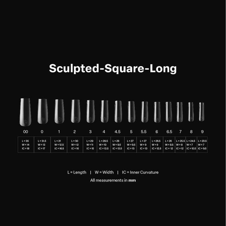 Apres Gel X™ Box of 600pcs / 420pcs 2.0 Sculpted Square Tips