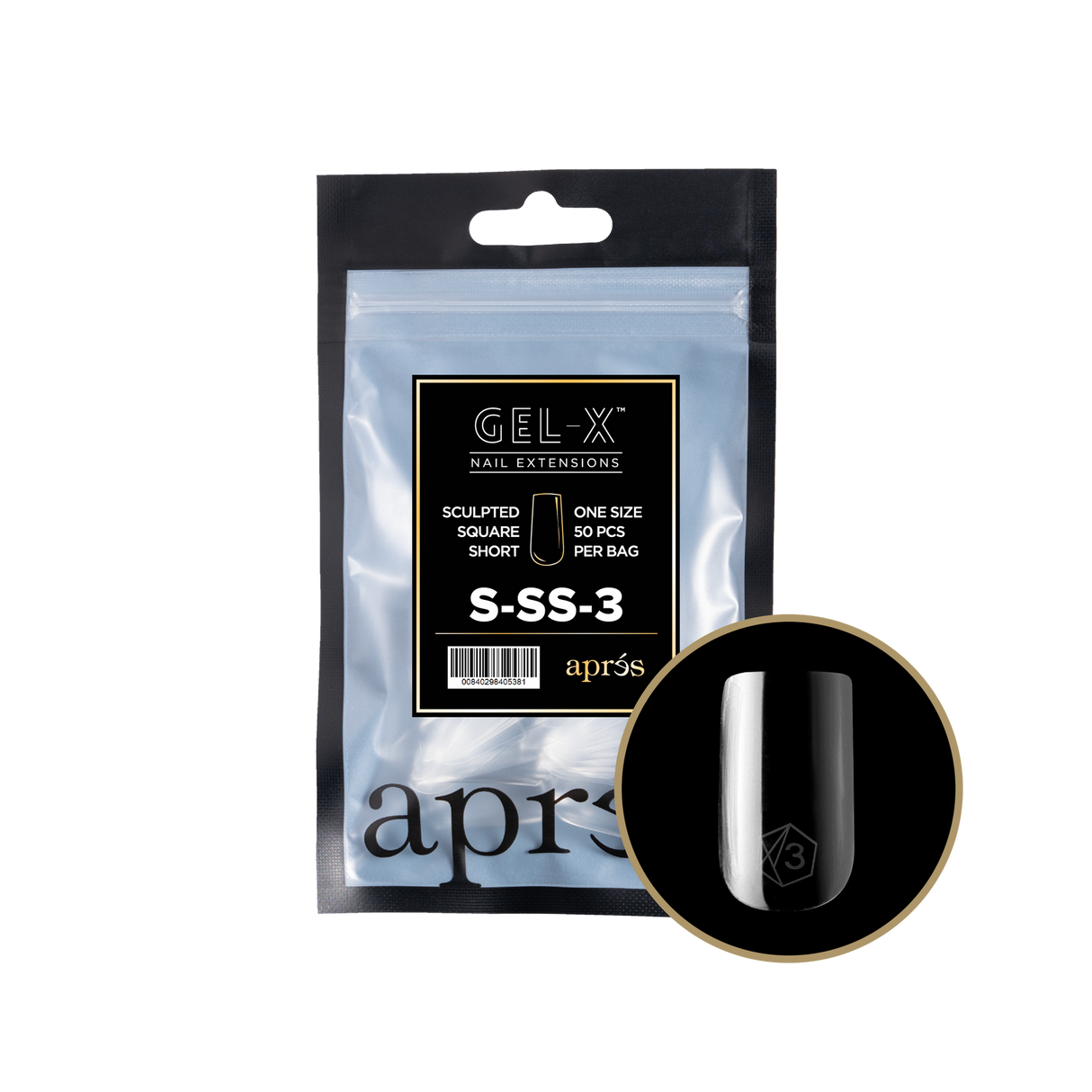 Apres Refill Bags (50pcs) Sculpted Square Short Tips