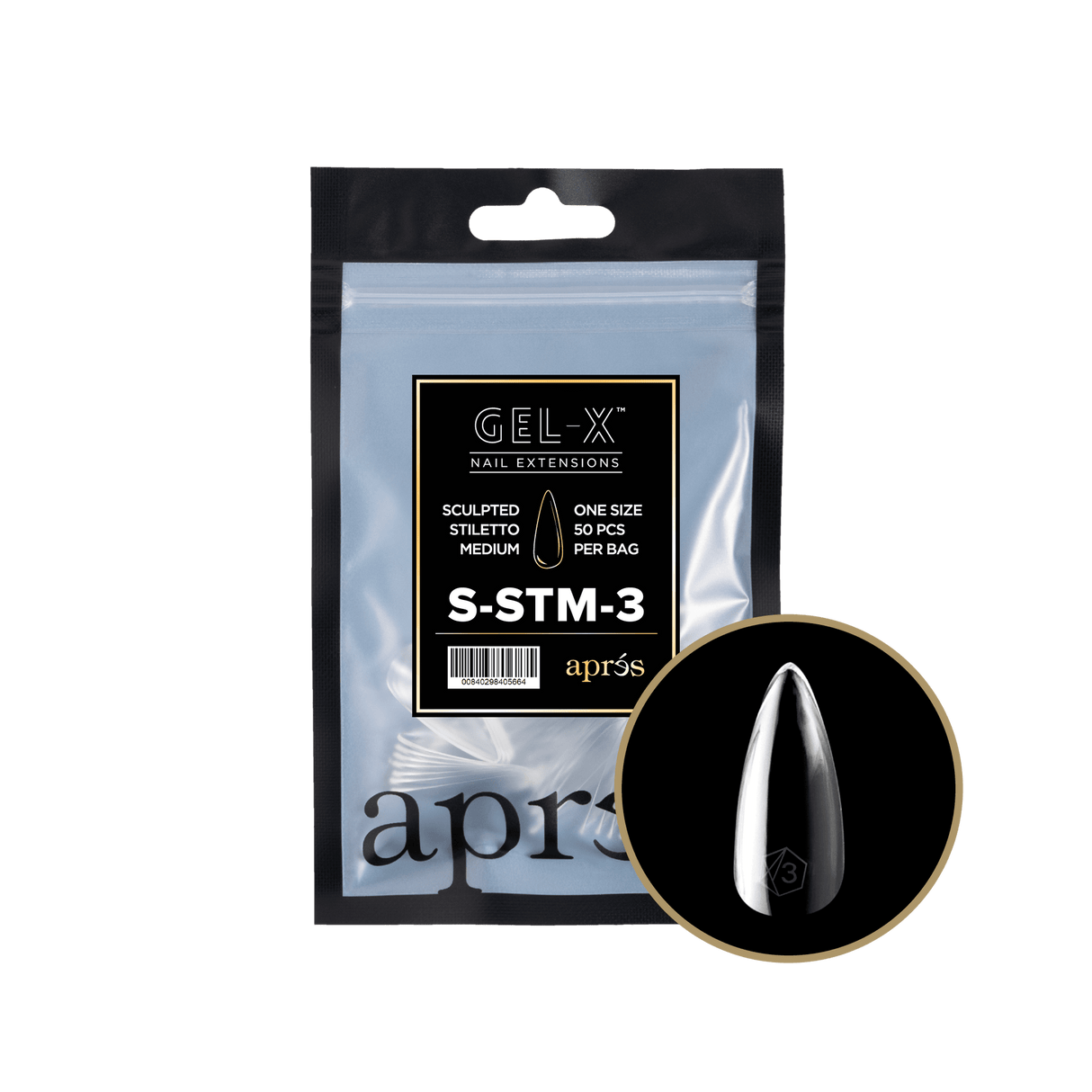 Apres Refill Bags (50pcs) Sculpted Stiletto Medium