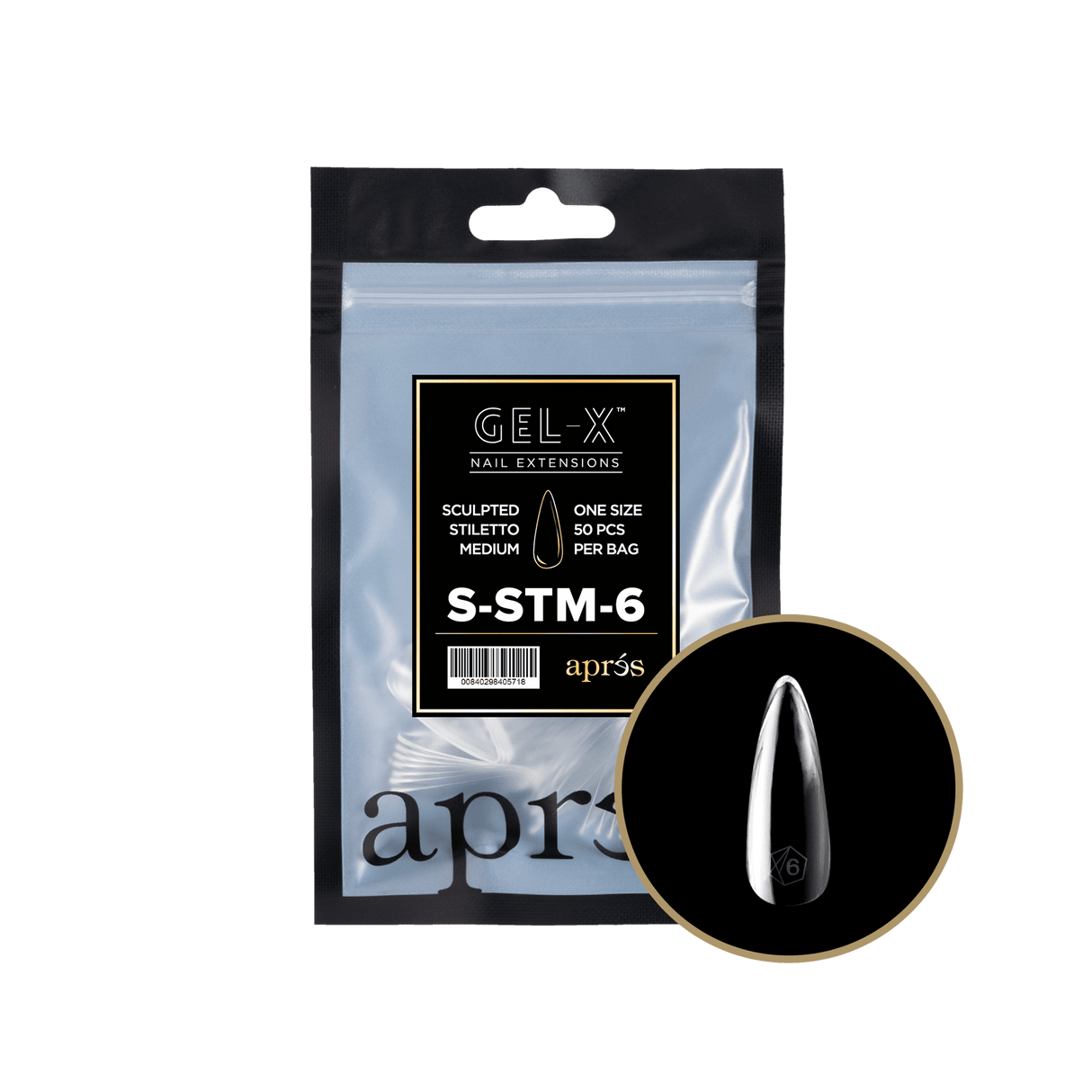 Apres Refill Bags (50pcs) Sculpted Stiletto Medium