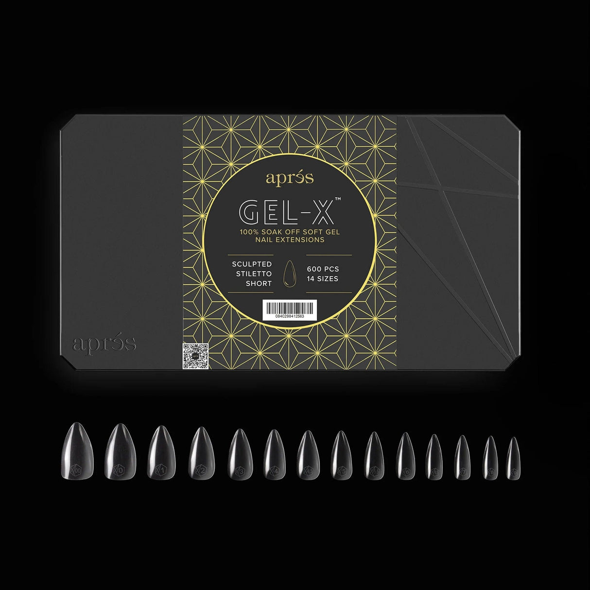 Apres Gel X™ Box of 600pcs / 420pcs 2.0 Sculpted Stiletto Tips