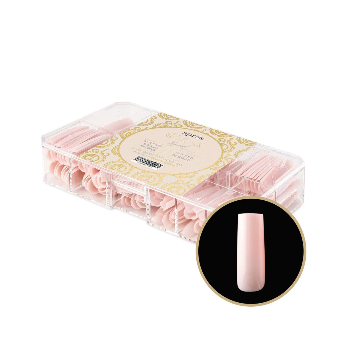 Apres Gel X™ NEUTRALS x Chaun Legend Sculpted Square XXLong (Box of 150pcs)