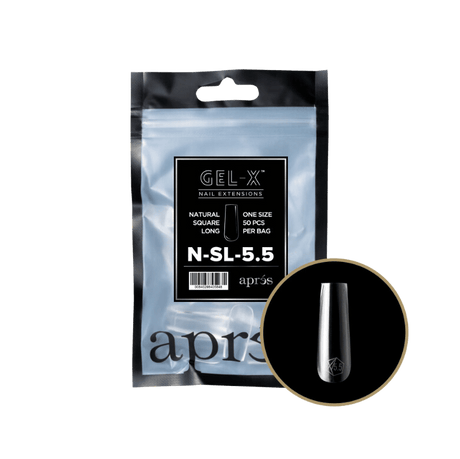 Apres Refill Bags (50pcs) Natural Square Long Tips