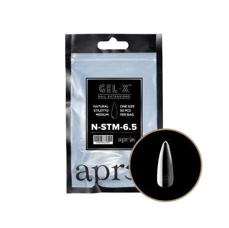 Apres Refill Bags (50pcs) Natural Stiletto Medium Tips