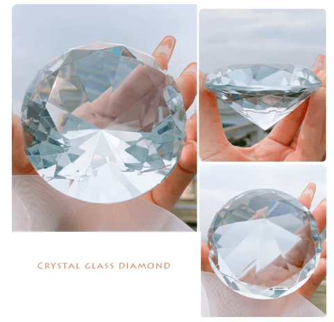 JNBS Nail Display Transparent Glass Crystal Diamond Decorations