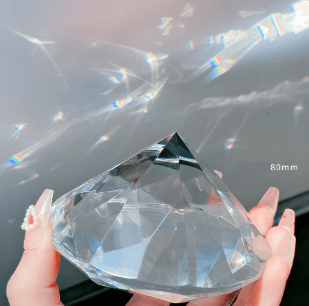 JNBS Nail Display Transparent Glass Crystal Diamond Decorations