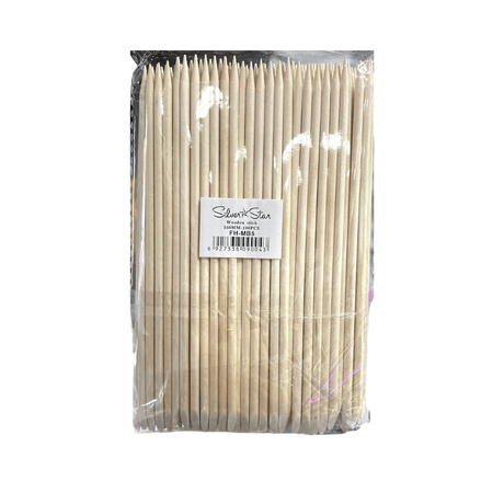 Silver Star Wooden Stick (Bag of 100pcs) 2 Sizes