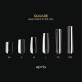 Apres Gel X™ Box of 280pcs Sculpted Square Long Tips Mini