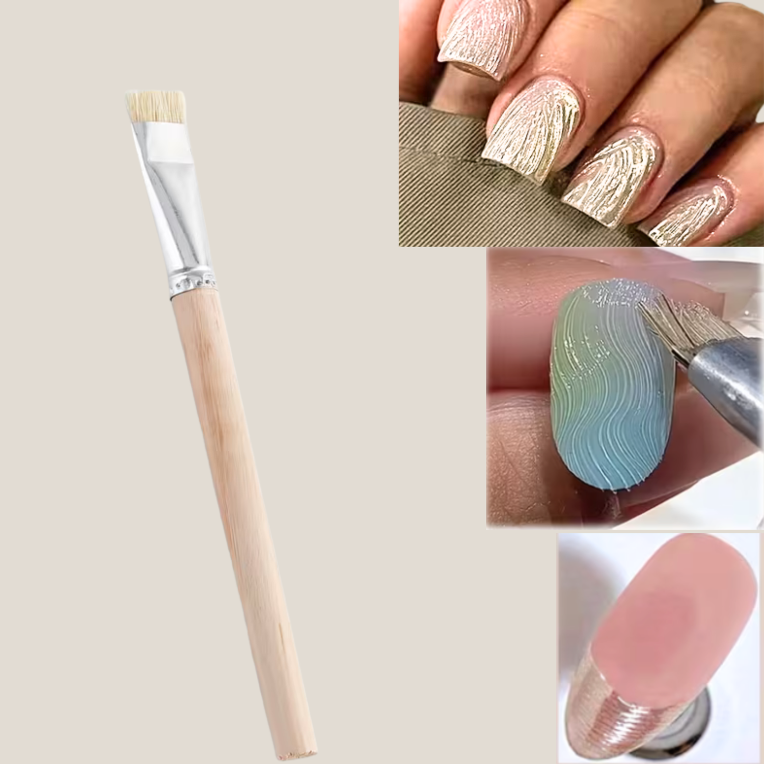 JNBS Nail Art Stiff Bristle Styling Brush