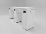 Manicure Nail Table Double TJ-24 - White (Please Call JNBS to Order)