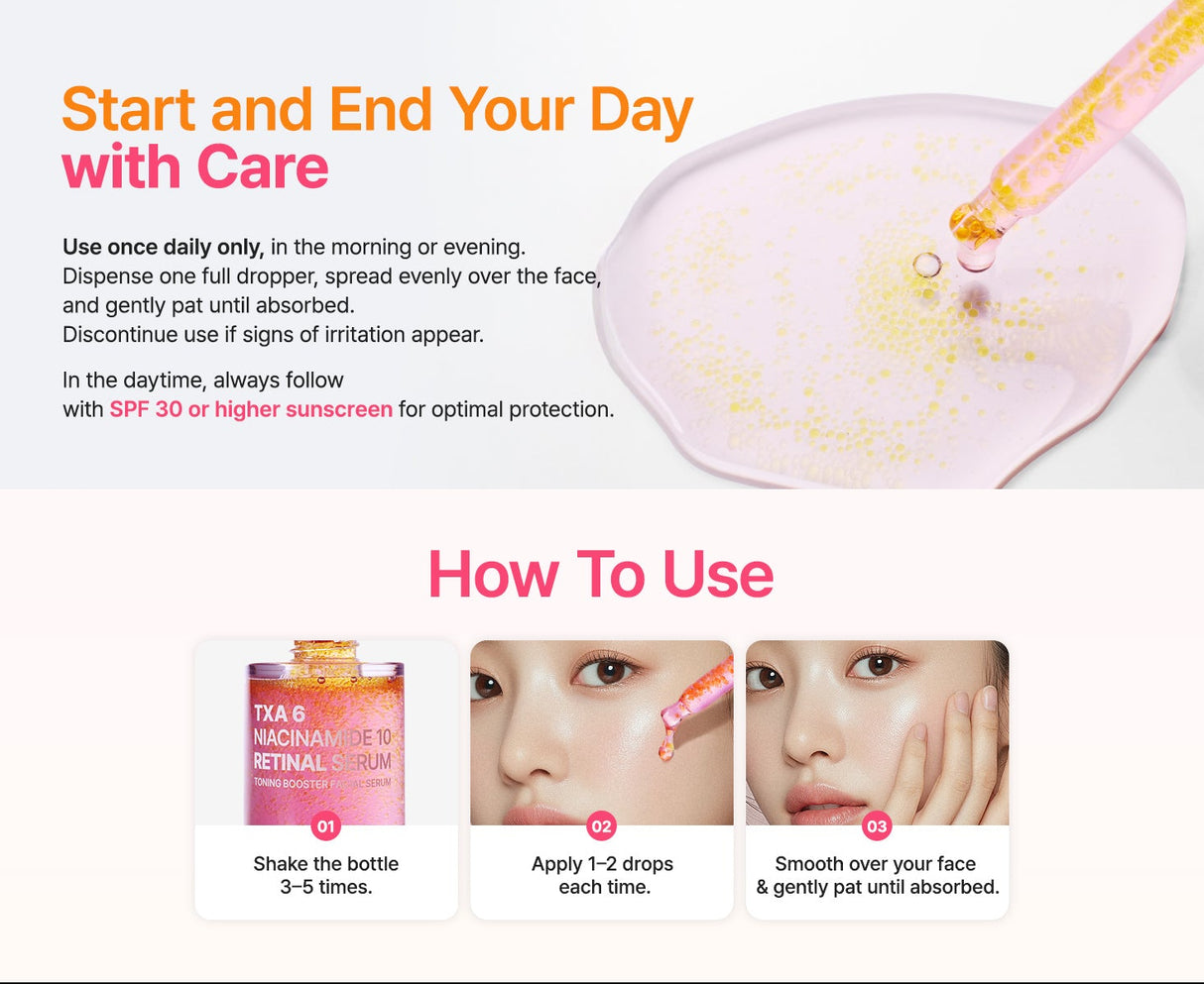 PURITO SEOUL TXA 6 Niacinamide 10 Retinal Serum 30ml