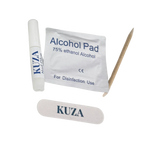 KUZA Press On Nails -Coffin Blue Design Nails with Charms - 8884/8885