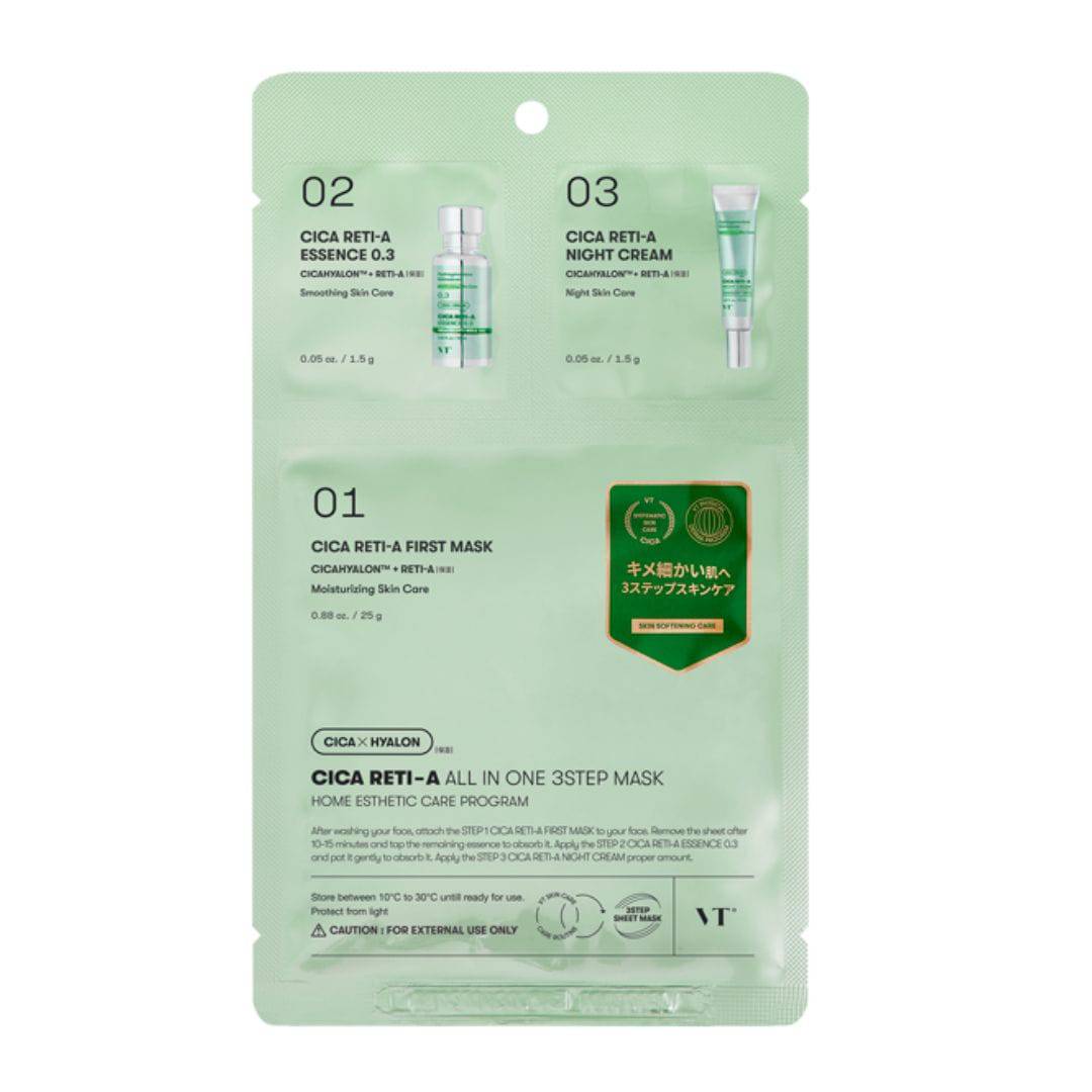 VT COSMETICS Cica Reti-A All In One 3 Step Mask