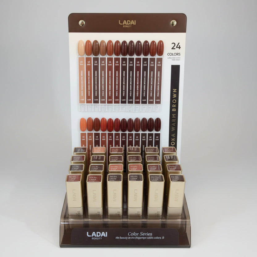 Ladai Beauty - "Moka Warm Brown Series" Gel Polish Set (24 Colors + Display)